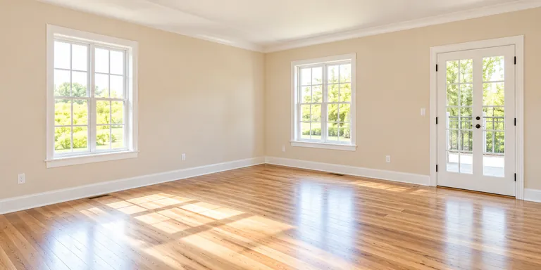 Illustrative empty clean common area ready for moving day